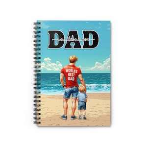 Le meilleur carnet à spirales pour papa au monde - Cadeau parfait pour la fête des pères, l'anniversaire de papa, la prise de notes, la tenue d'un journal, un souvenir