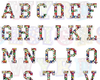 Billiards Alphabet Font, Sports Alphabet Font, Pool Sublimation, Digital Font, Sublimation Design, Printable Transfer, Digital File, PNG