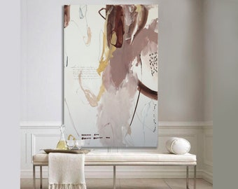 Extra Große Abstrakte Malerei: Minimalistische Moderne Wandkunst (60x40)