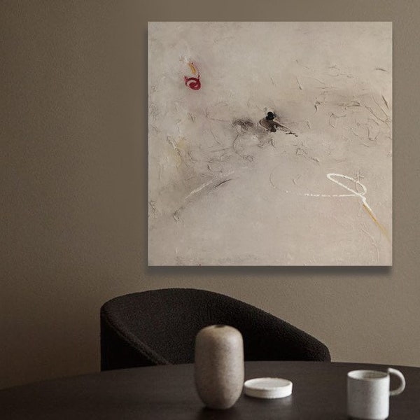 Scandinavian wall art Simple artwork Minimalist wall art Abstract painting  Original artwork Neutral wall art