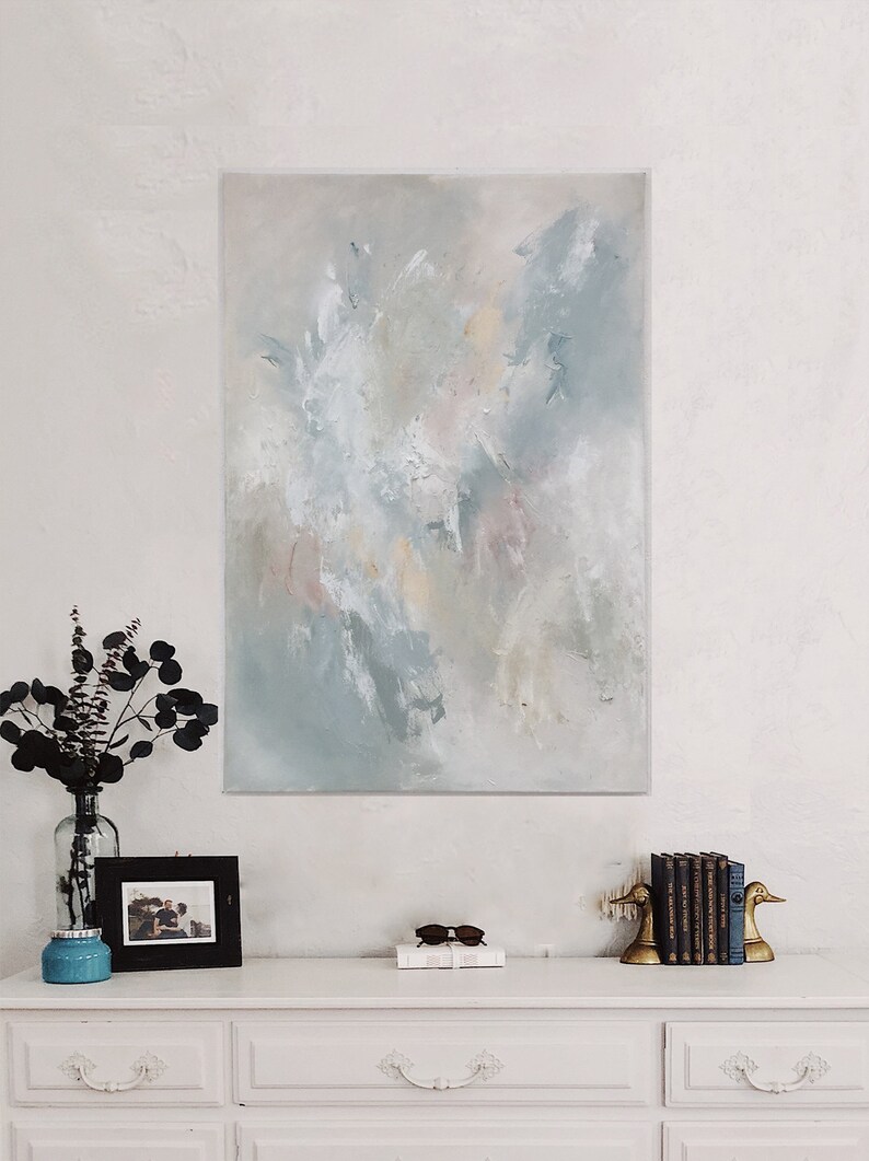Neutral color Abstract Painting on Canvas. Original Art Etsy