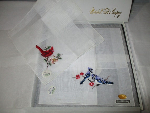 1970's Set of 6 NOS Ladies Embroidered Handkerchi… - image 2