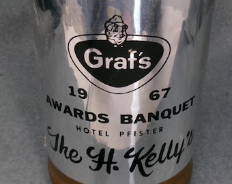 1967 GRAF'S Awards Banquet Hotel Phister Bottle Trophy The H. Kelly's