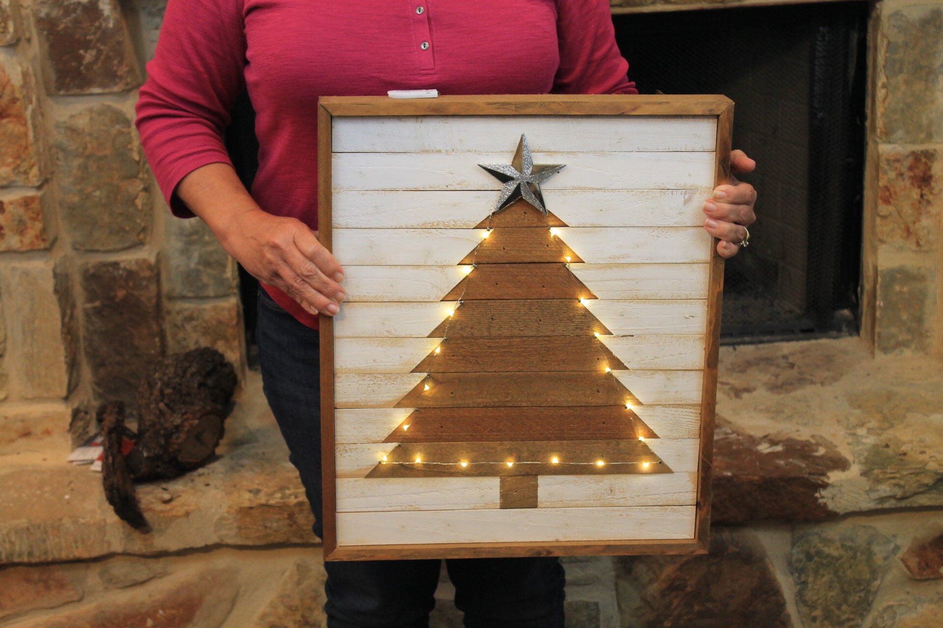 Christmas Wood Decor, Wood Wall Art, Christmas Tree Wall Art, Rustic ...