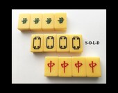 Price Reduced Buy the GREENS or the REDS Royal Depth Control DRAGON Mah Jongg Bakelite Tiles Excellent Condition circa 1960s