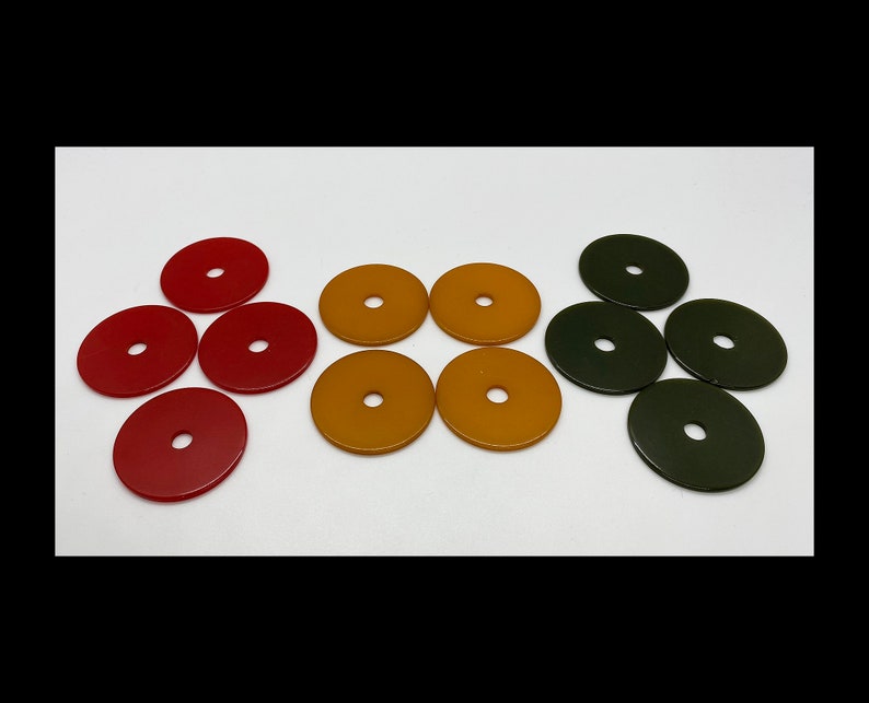12pcs of Vintage BAKELITE COLORS / 13/8 Rounds / 4 Etsy