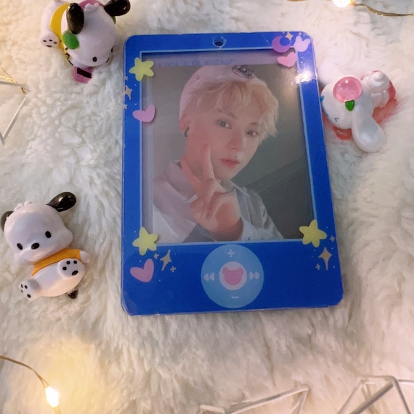 Acrylic Music Player Photocard Holder Keychain