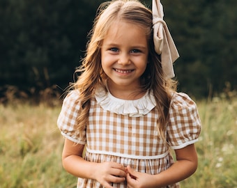 Abito estivo a quadretti per bambine