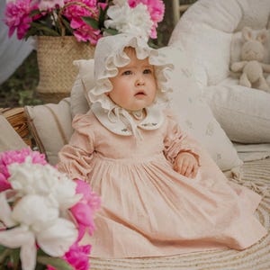 Baby Summer Dress with Embroidered Collar