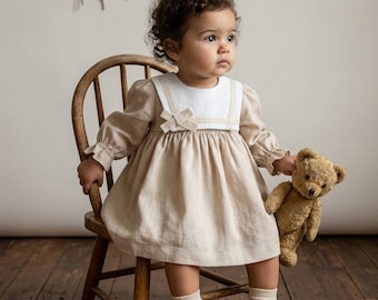 Linnen jurk voor babymeisjes