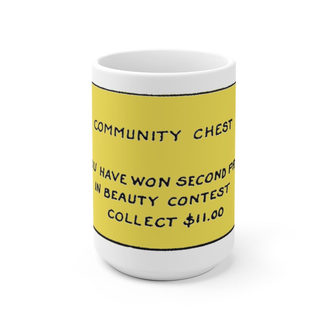 Monopoly Beauty Contest Winner Community Chest Card Patent Etsy