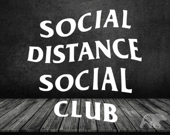 Distanza sociale Social Club Decal Anti Social Social Club Ispirato Auto Camion Macbook Laptop Sticker