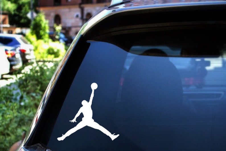 Air Jordan Decals Vehicle Jumpman Basketball Sticker image 1