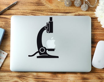 Microscopio Decalcomanie Macbook Laptop Vinile Adesivo