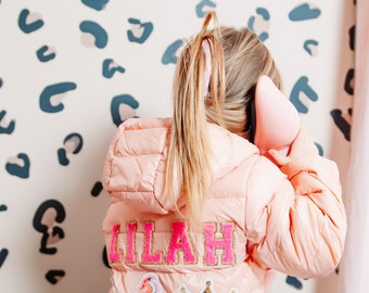 Girls Letter Jacket | Name Jacket | Toddler Custom Jacket | Personalized Puffer Jacket | Girls Custom Jacket| Girls Jacket | Kids Puffer
