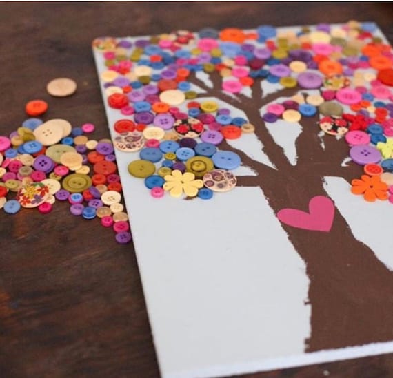 Wood Canvas Painting-tree Home Activity for Kids Craft Kit for