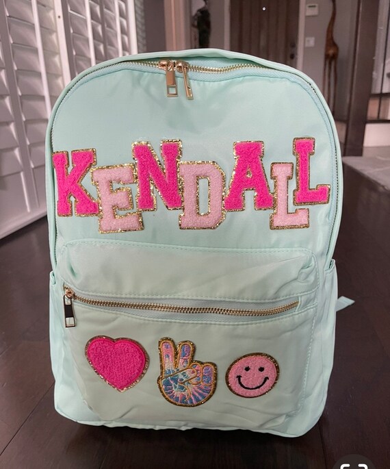Mochila personalizada Mochila con nombre Escuela de regreso a clases Mochila Mochila personalizable Mochila con parche Mochila para ninas Mochila de nailon Etsy Espana