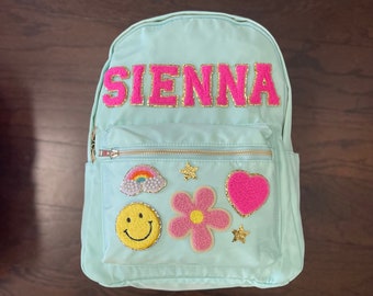 Personalized Backpack, Name Backpack, Back to School School, Backpack Customizable Backpack, Patch Backpack, Girls Backpack, Nylon Backpack