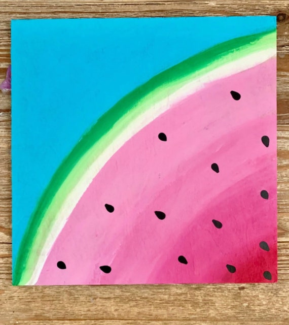 Wood Canvas Painting Watermelon Craft Kit for Kids DIY Kit Home Activity  Craft Supplies 