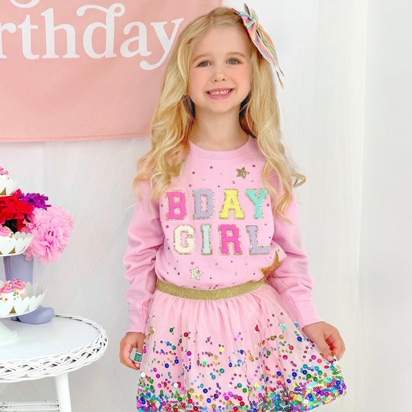 Birthday Girl Shirt, Toddler Birthday Outfit, Birthday Gift Ideas, Girls Sweatshirt Birthday, Birthday Shirt, Bday Girl Shirt