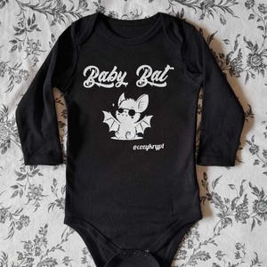 Baby Bat Black Long Sleeve Tees