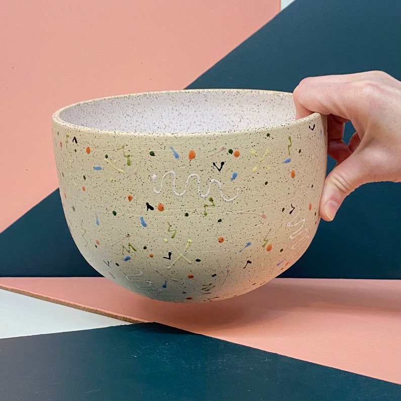 Extra Large Ceramic Party Every Day Bowl image 3