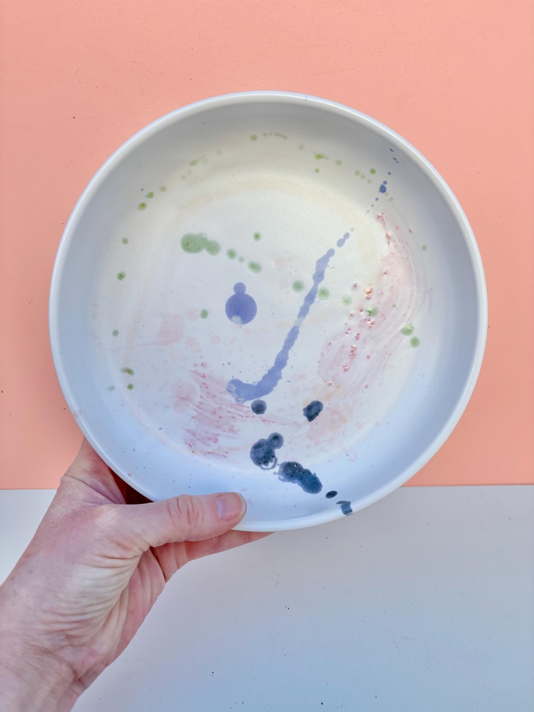 Splatter Pattern Pottery Medium Ceramic Splatter Platter - Etsy