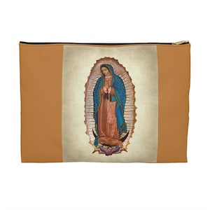 Sacchetto per rosario cattolico della Vergine di Guadalupe, porta biglietti di preghiera, regalo cattolico, borsa per accessori religiosi, marsupio religioso