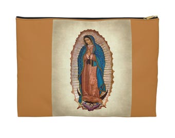Virgin of Guadalupe Rosary Pouch: Catholic Prayer Card Holder