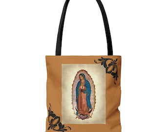 Vår Fru av Guadalupe-tygväska | Vintage katolsk bild, tvättbara, robusta remmar