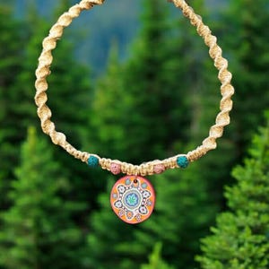 Colorful Hippie Hemp Necklace