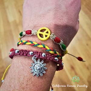 3 Piece Bracelet Set | Rastafarian & Jamaican Inspired Colors