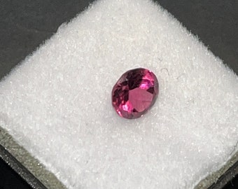 Pink Tanzanian Garnet faceted gemstone