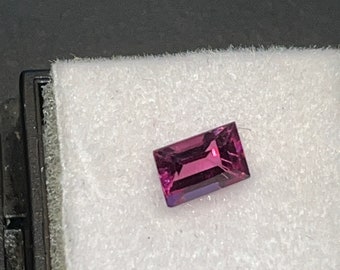 Pink Tanzanian Garnet faceted gemstone