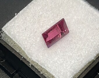 Pink Tanzanian Garnet faceted gemstone