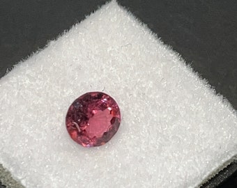 Pink Tanzanian Garnet faceted gemstone