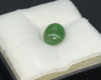 Elegant Green Tsavorite Garnet Cabochon from Kenya