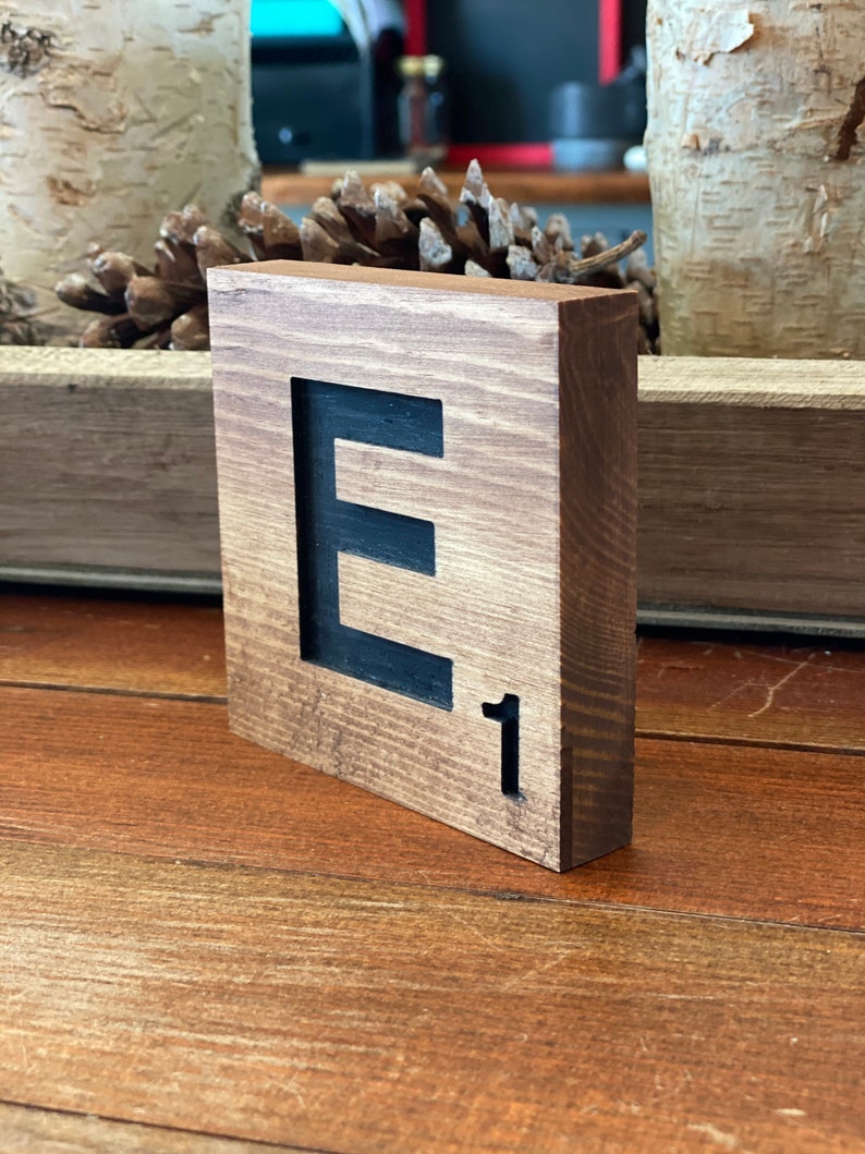 Carved Wood Scrabble Letters Letter Tiles Wall Art Etsy