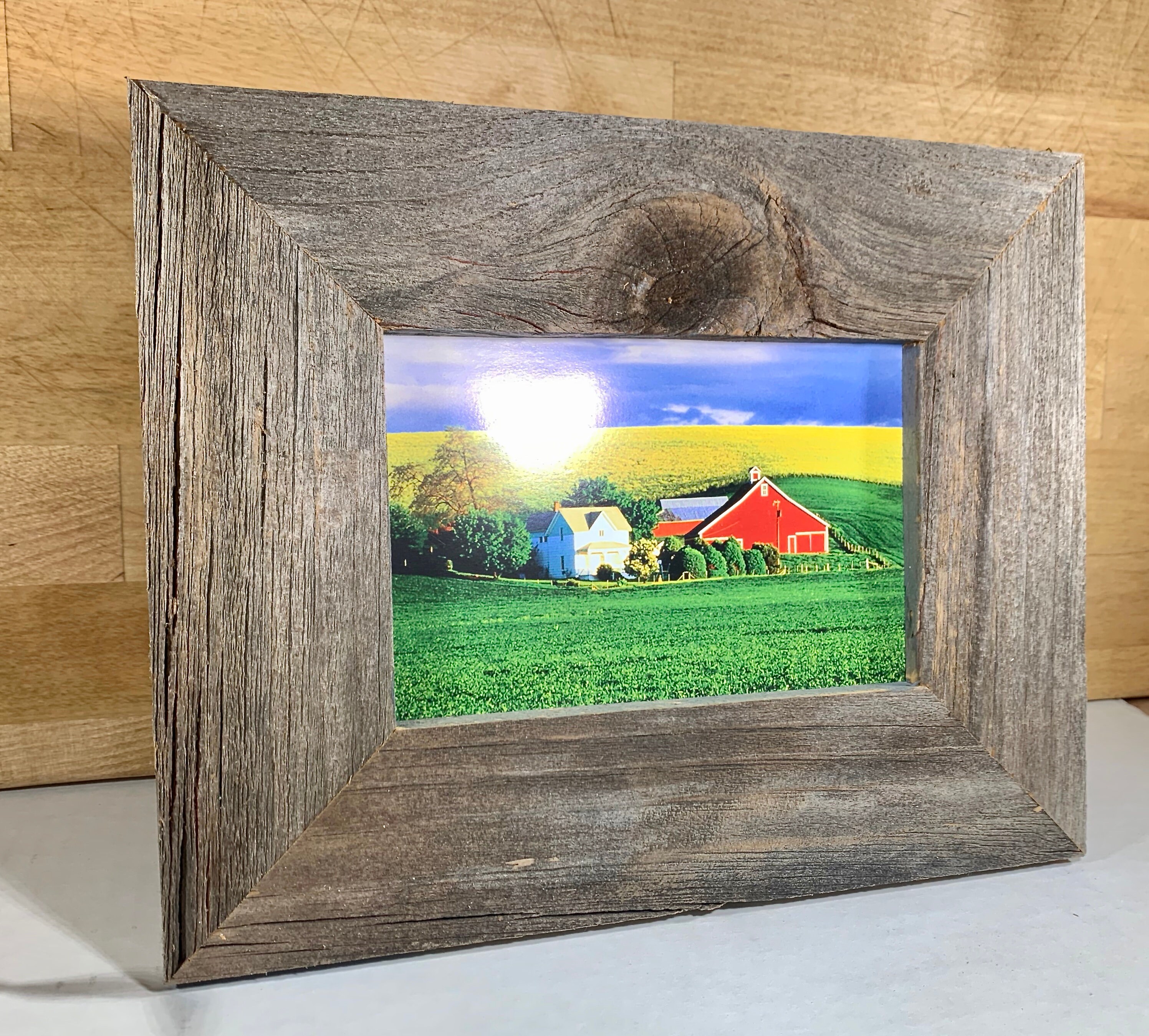 Barn Wood Rustic Picture Frame / Rustic Frame / Real Wood Etsy