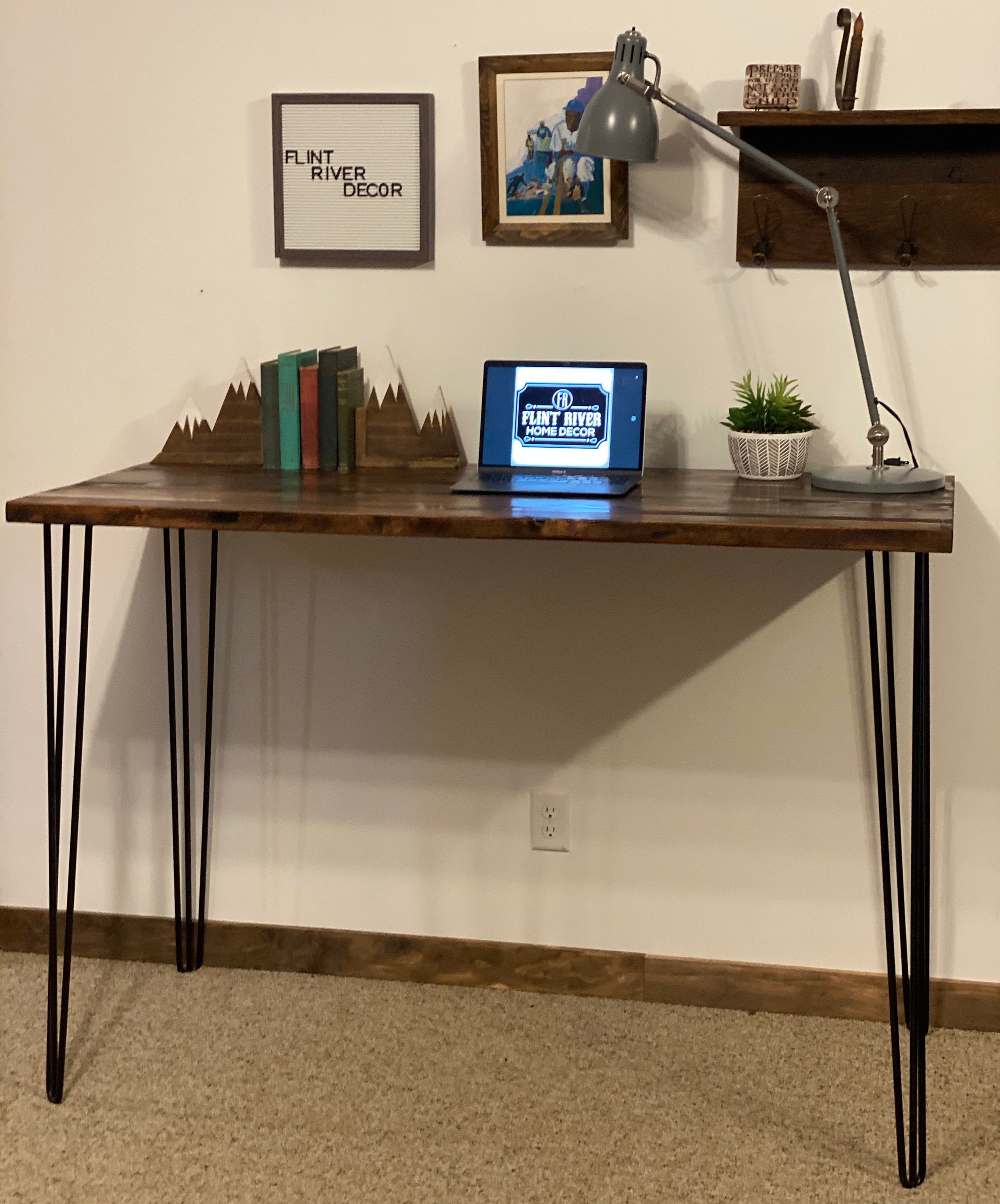 Rustic Hairpin Leg Standing Desk 41.5 pulgadas de alto / mesa Etsy