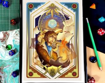 Impresión de fan art de Caleb de Critical Role (A4)