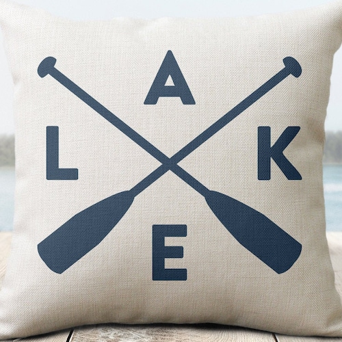 Lake Pillow Paddle Oar Nautical Decor Lake House Decor & Etsy