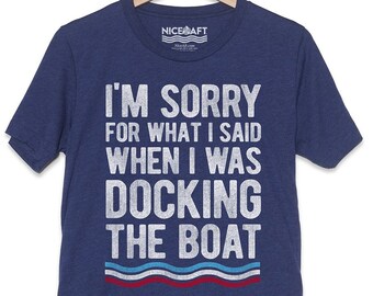 Funny Boating Crop Hoodie Sorry for What I Said While Docking Boat Nautical Gift