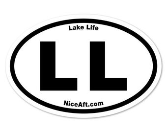 Lake Life Sticker, Car, Boat and Cooler Decals, Lake Life Euro Stickers, Gifts for Boaters, Boat Owners