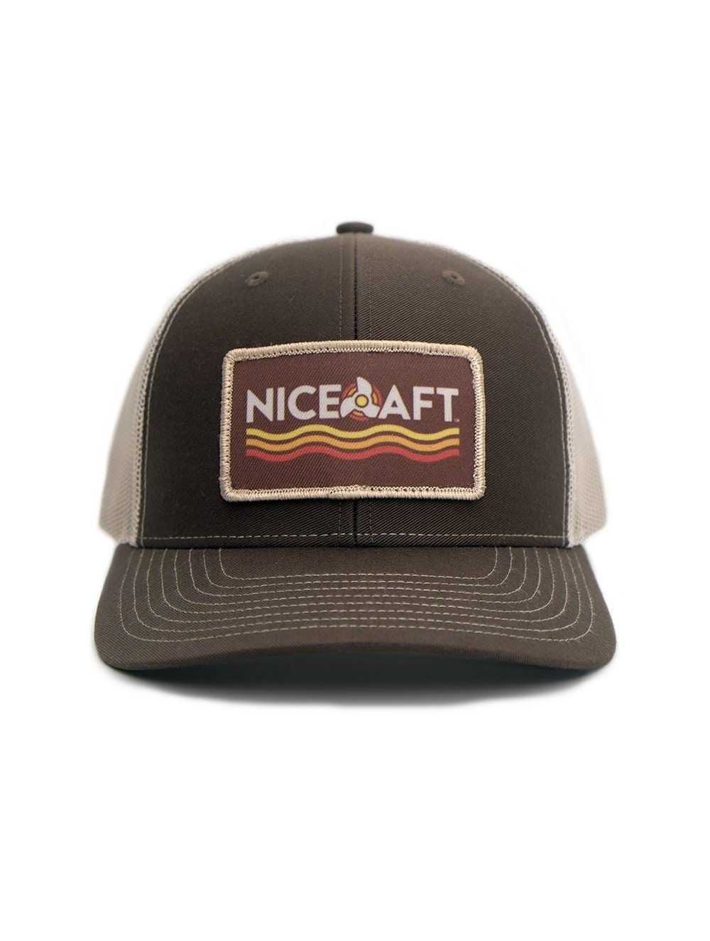 NICE AFT Mesh Snapback Hat Retro Brown Boater Hat Lake | Etsy