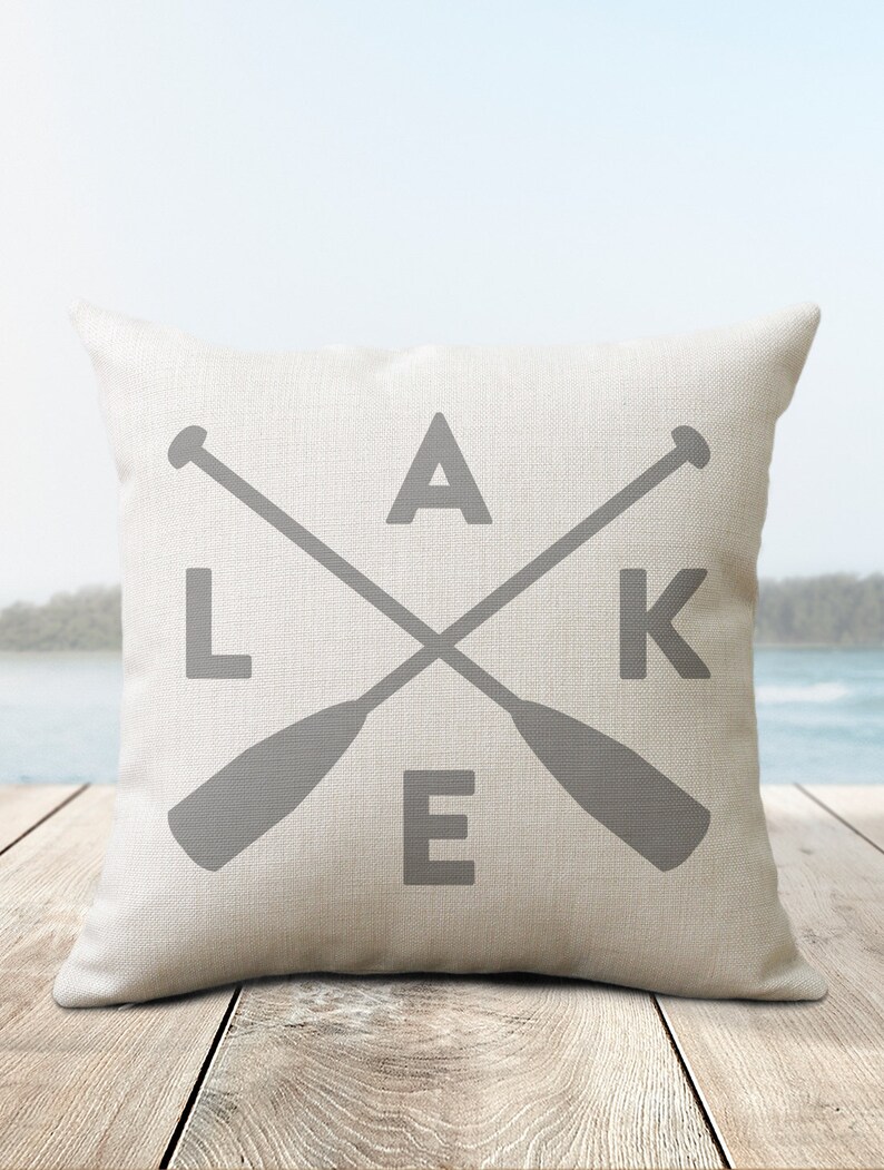 Lake Pillow Paddle Oar Nautical Decor Lake House Decor & Etsy