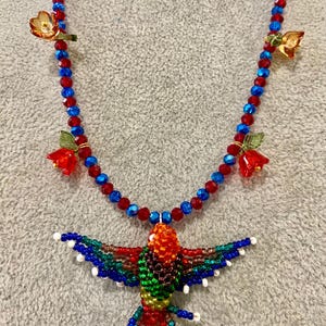 Beaded Hummingbird Necklace