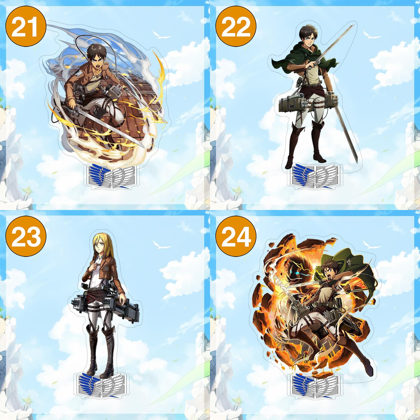 Attack on Titan 鲿ã®å·¨äºº Game Acrylic Stand Display Japan Anime | Etsy