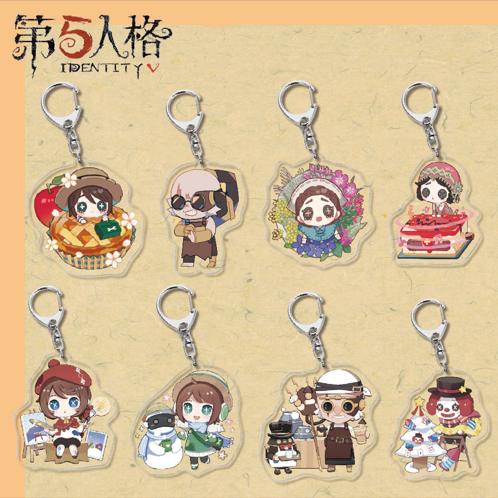 Set of 2pcs Acrylic Keychain Identity V Mobile Apps Game Anime Etsy