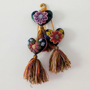Heart handmade decoration felt heart tassel decor felt heart decoration gift for her idea